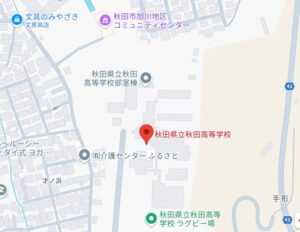 秋田高校の地図